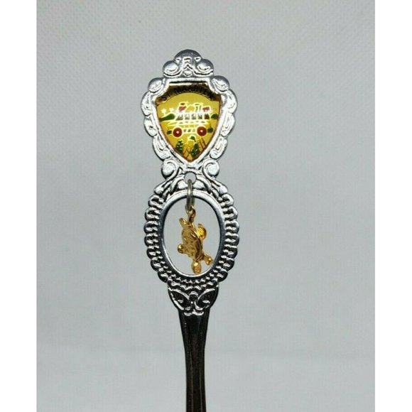 A Gift Corp St Martins Mini Silver Collectible Spoon With Hanging Turtle Charm - Picture 9 of 11